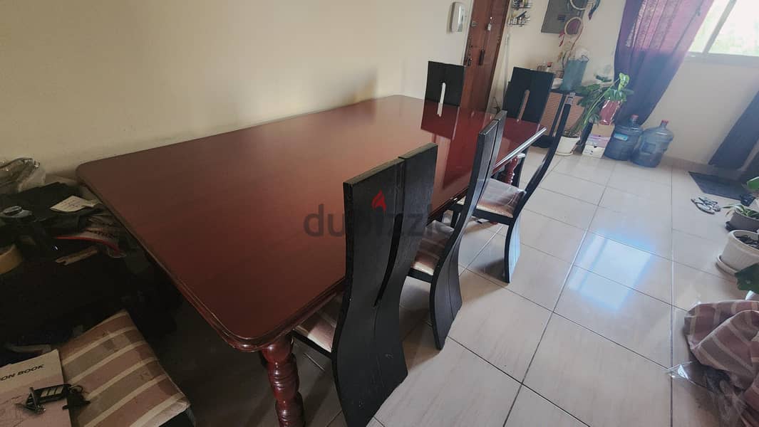 6 Seater Dining large size Table + 6 Chairs in Excellent condition 4