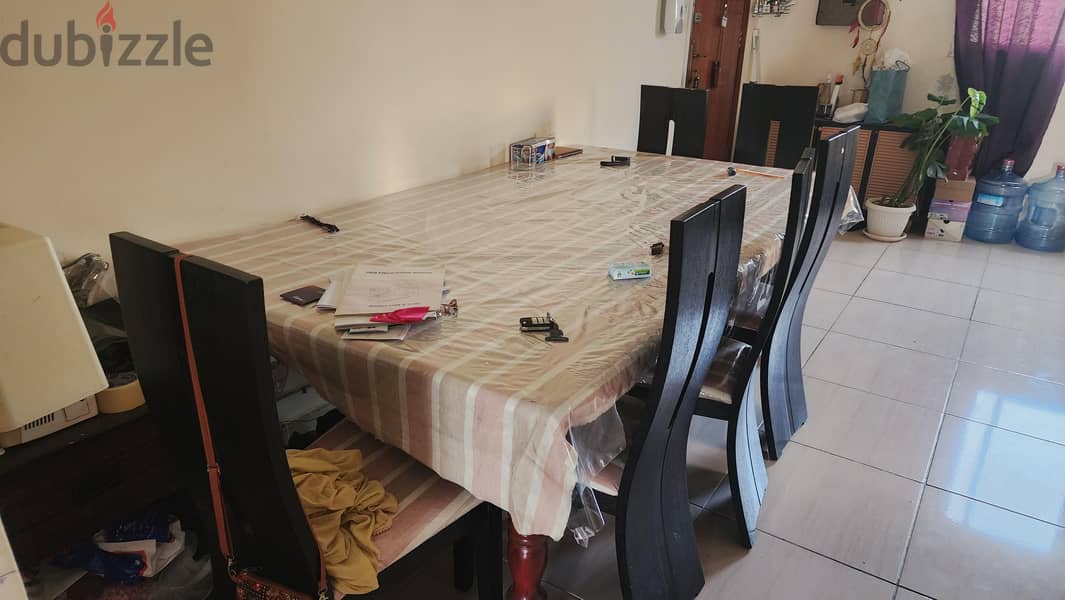 6 Seater Dining large size Table + 6 Chairs in Excellent condition 5