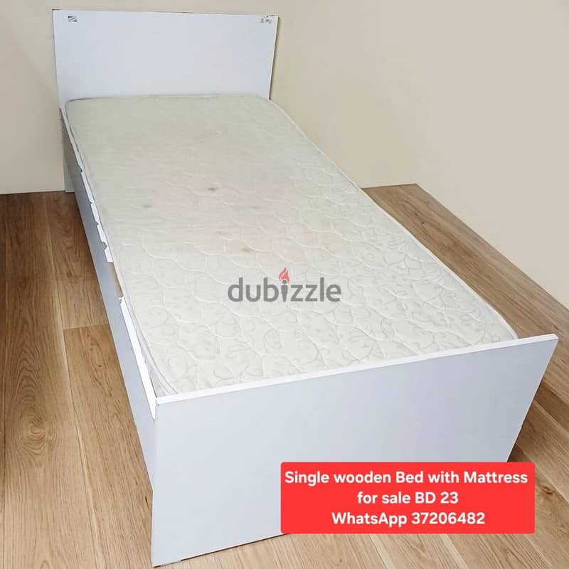 Heavy Duty Queen size Bed with Mattress and other items for sale 2