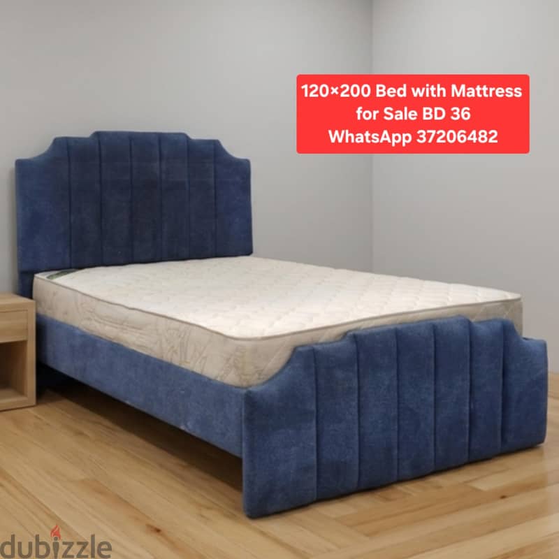 Heavy Duty Queen size Bed with Mattress and other items for sale 15