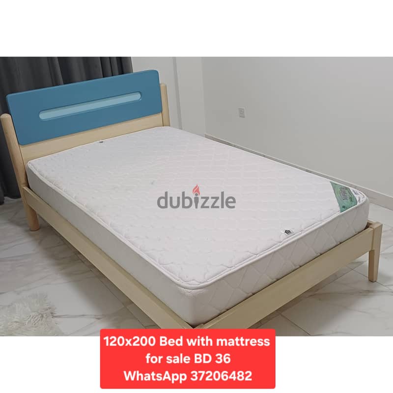 Heavy Duty Queen size Bed with Mattress and other items for sale 17