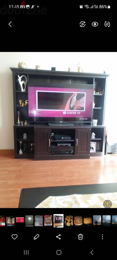 wall unit black in color