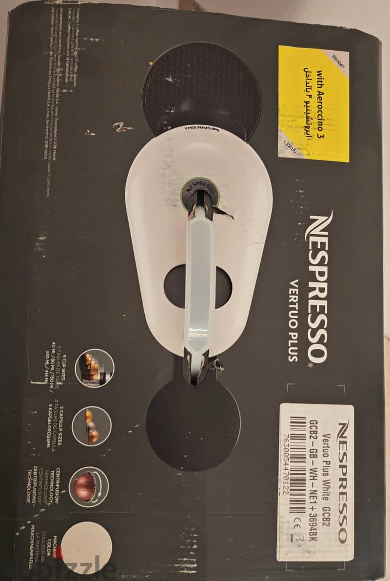 Nespresso vertuo plus with Aeroccino 3 Brand New in Box 2