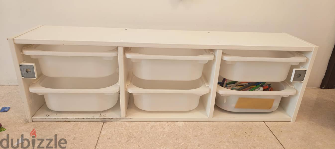 Ikea shelves with tub drawers 3
