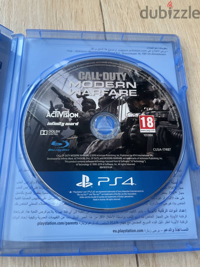 Call of duty  Modern Warfare 1 , for PS4 Very Good Condition 1