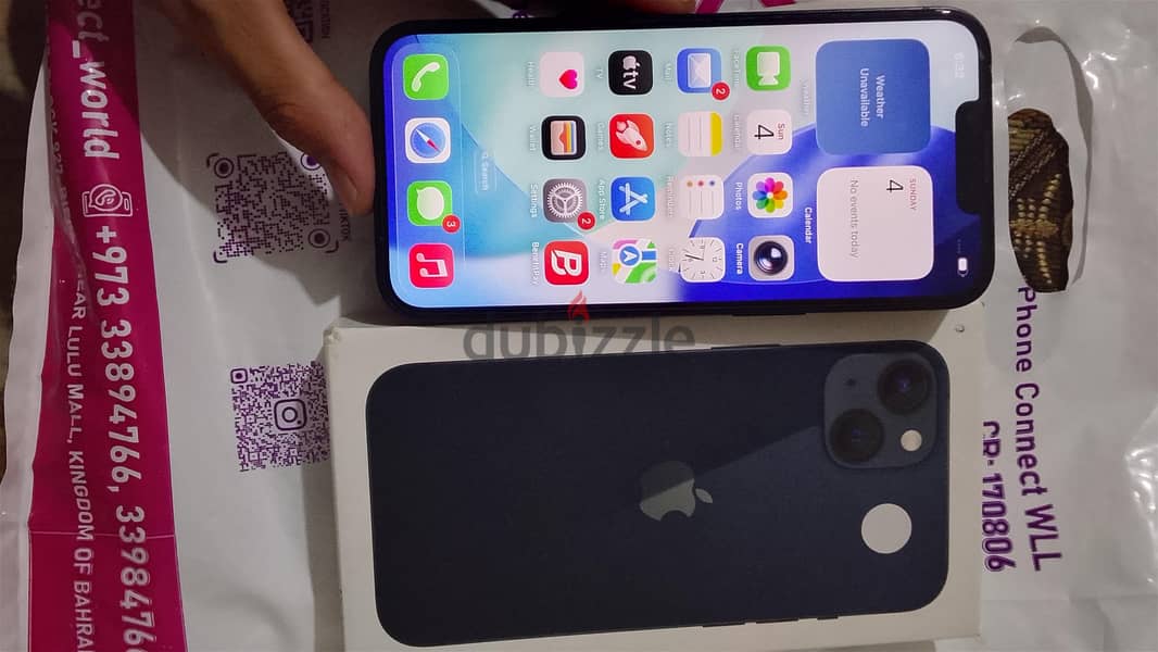 i,Phone,,13,,128,,GB,,battery,,percent,76,,blue,,colour, all original 8