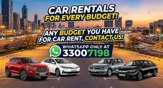 cars for rent any budget whatsapp 33007198