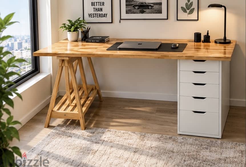 PREMIUM IKEA DESK-New Condition Original price Above 100 bd 2