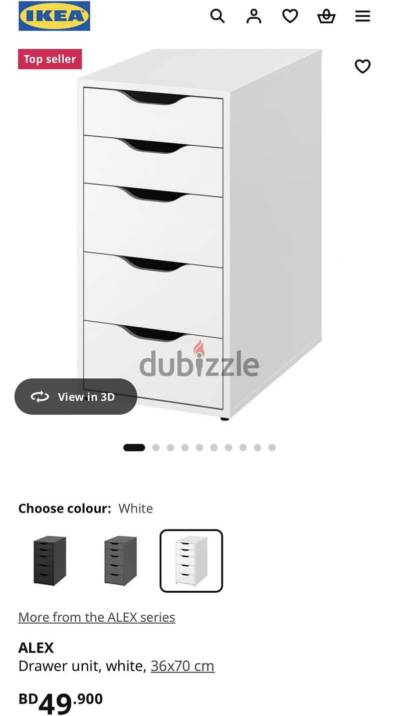 PREMIUM IKEA DESK-New Condition Original price Above 100 bd 3