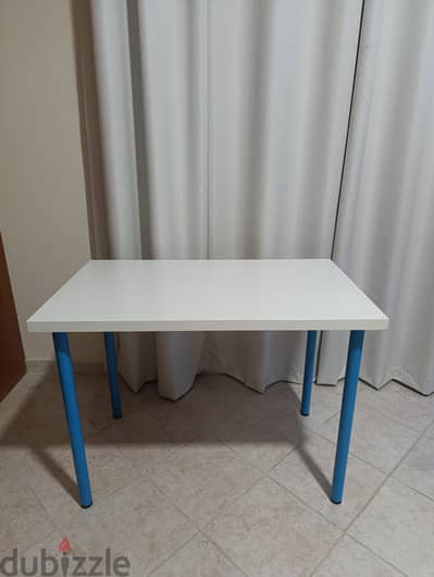 IKEA LINNMON Desk Table 100x60 cm with Blue ADILS Legs