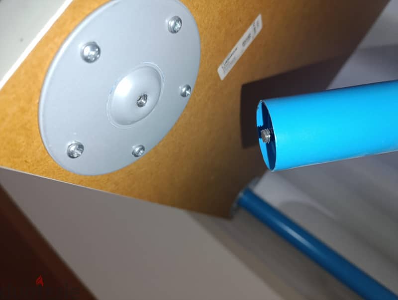 IKEA LINNMON Desk Table 100x60 cm with Blue ADILS Legs 2