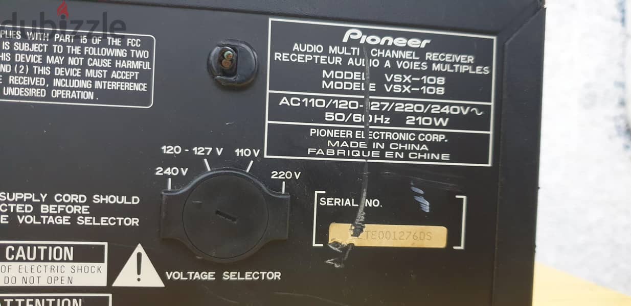 pioneer vsx-108  للبيع قطع غيار  فقط for part only 4