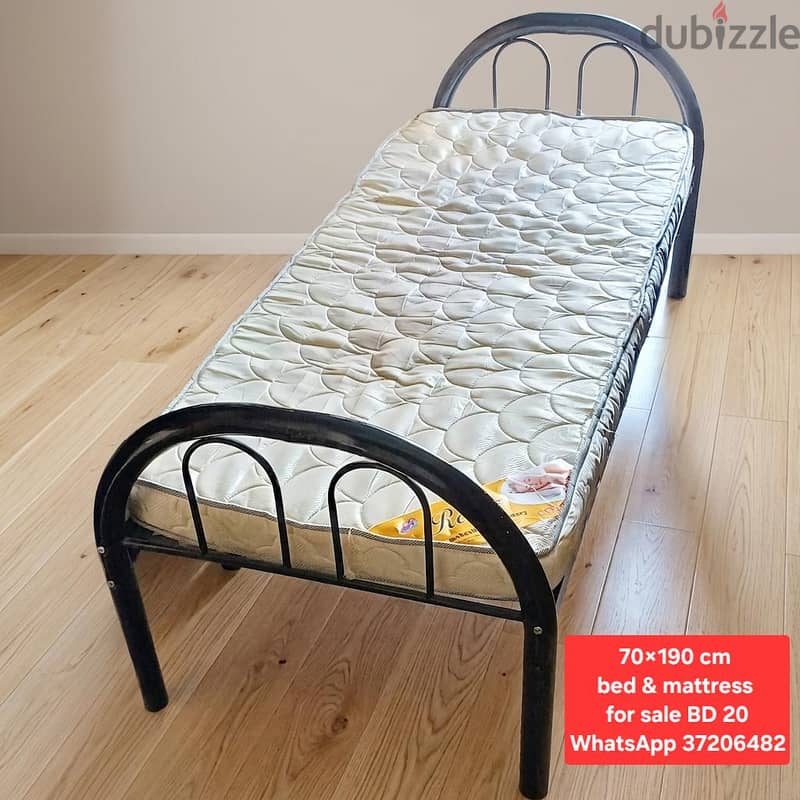 180x200 Bed with mattress and other items for sale with Delivery 1