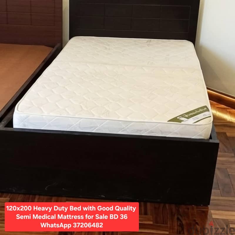 180x200 Bed with mattress and other items for sale with Delivery 10