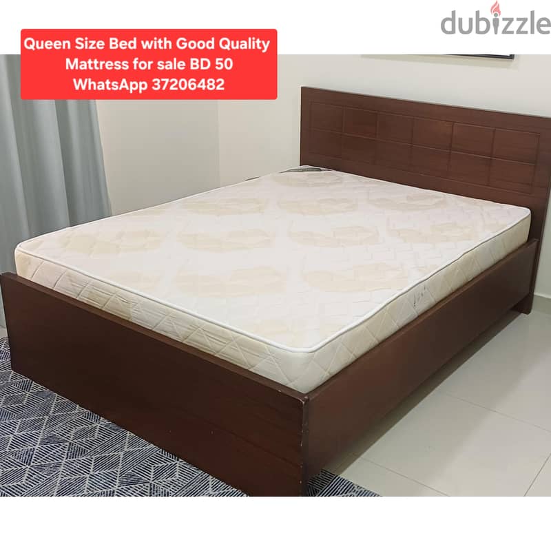 180x200 Bed with mattress and other items for sale with Delivery 14