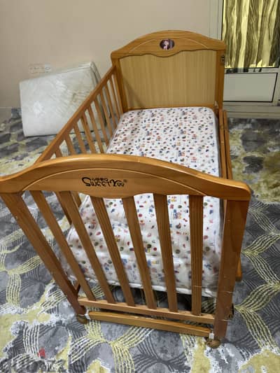 Cradle with new mattress/ car seat, /baby trolley/
