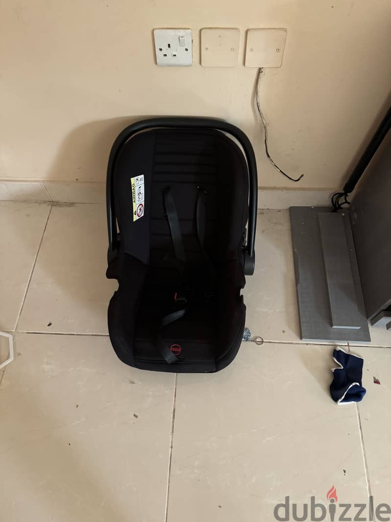 Cradle with new mattress/ car seat, /baby trolley/ 2