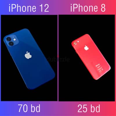 IPHONE 12 and IPHONE 8 for sale