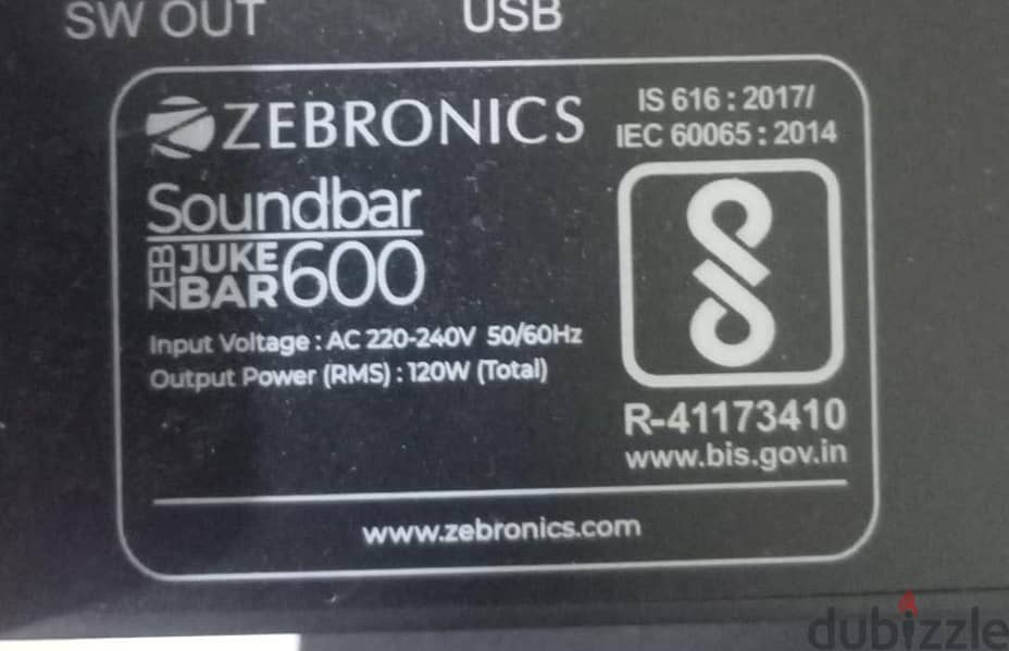 zebronics sound bar with subwoofer with orignal remote 5