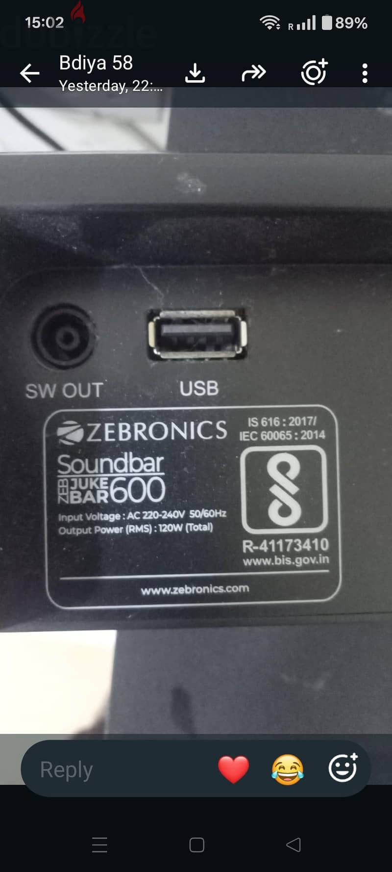 zebronics sound bar with subwoofer with orignal remote 6