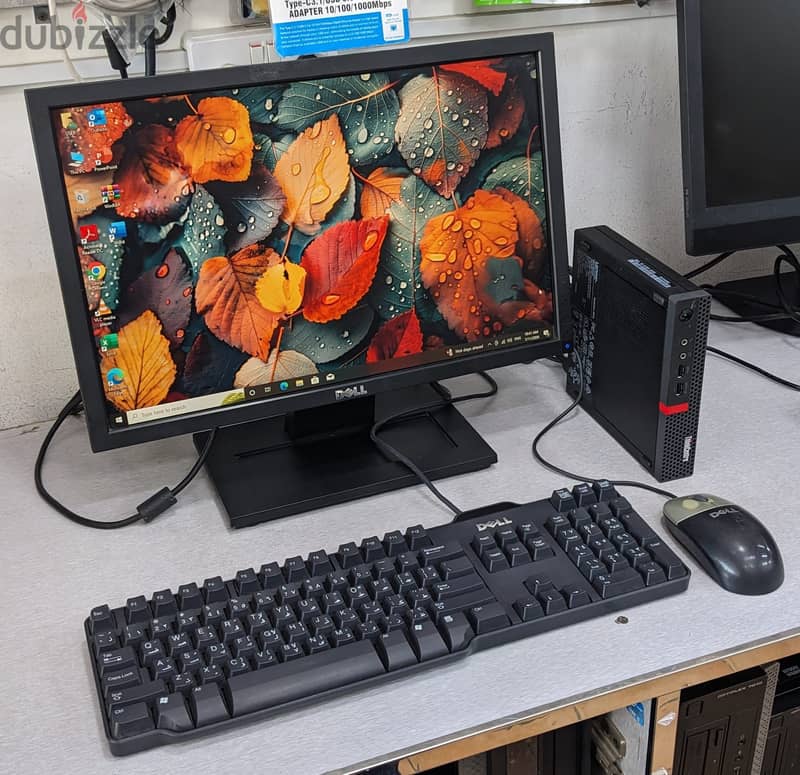 Lenovo Tiny PC AMD 7th Gen RAM 8GB M. 2 SSD 1GB Graphics 19" Mon Built- 3