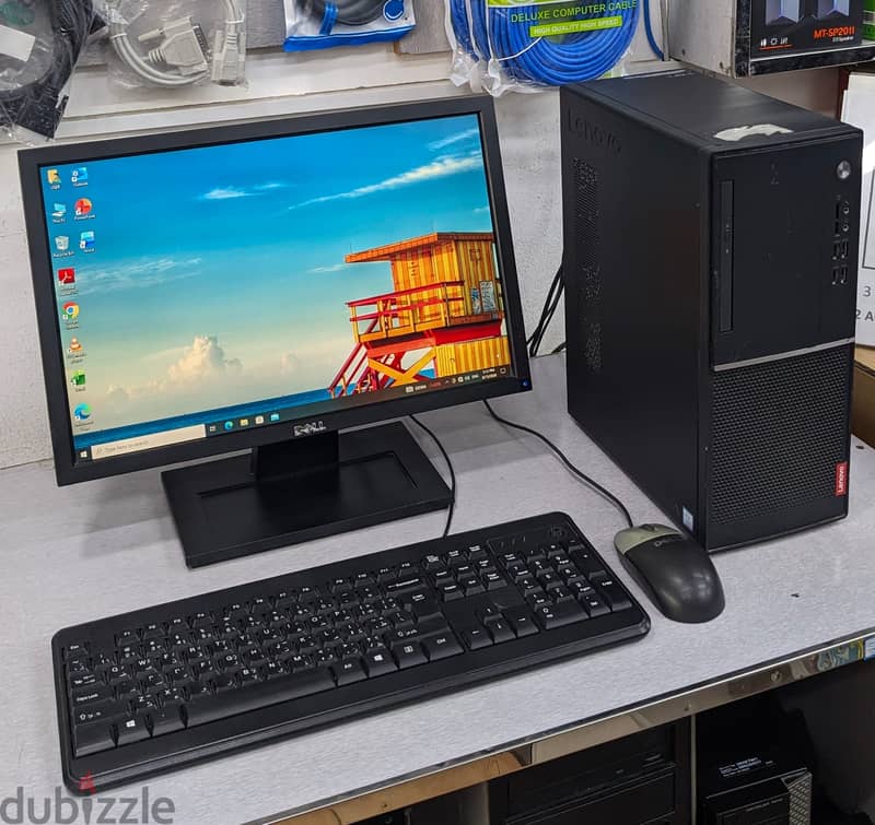 Lenovo Core i5 7th Gen 3.0Ghz 8GB RAM 256GB SSD 19" Monitor Computer S 5