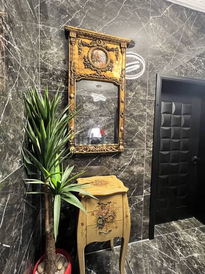 Luxury Classic Mirror & Side Table Set