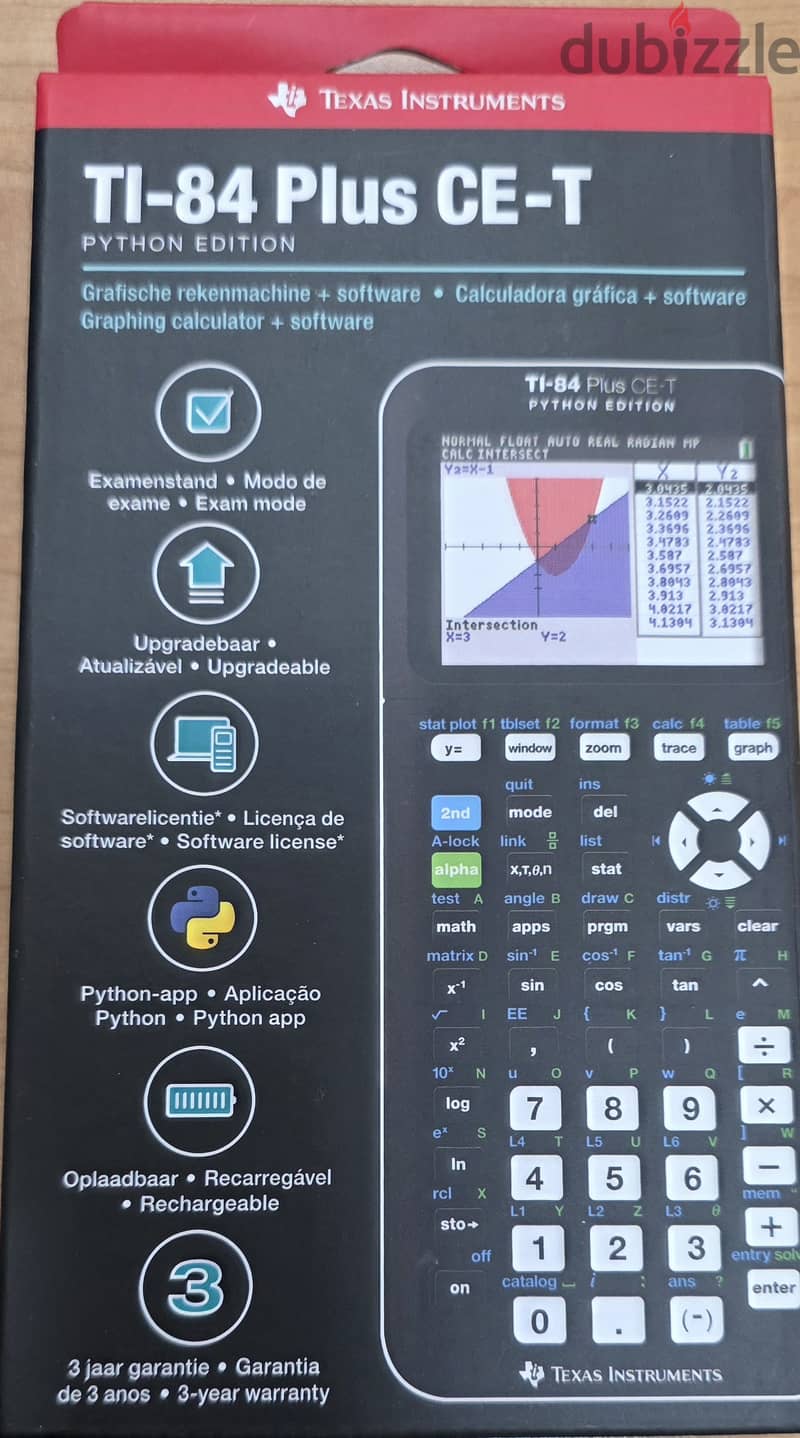 Texas Instruments (TI-84 Plus CE-T) python edition 1