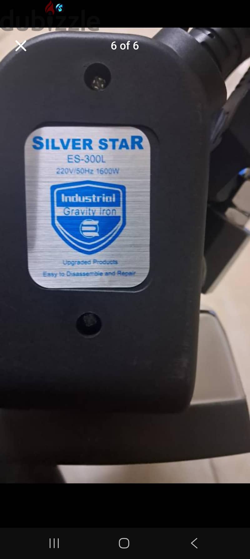 Silver Star Industrial Gravity Steam Iron 6