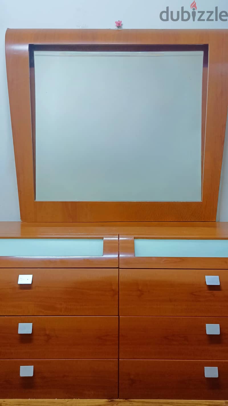 Large Solid Wood Dressing Table Sturdy & Spacious Big Vanity Desk with 3