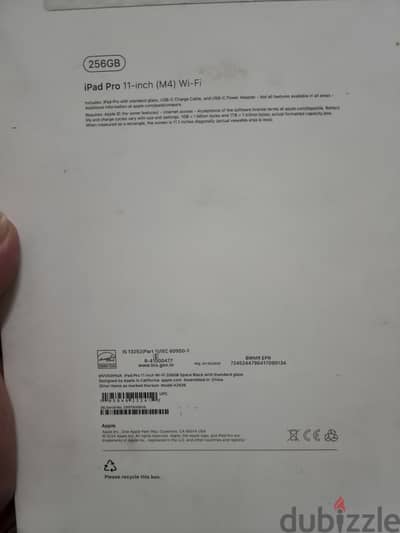 ipad pro m4 11 inches 256GB WIFI