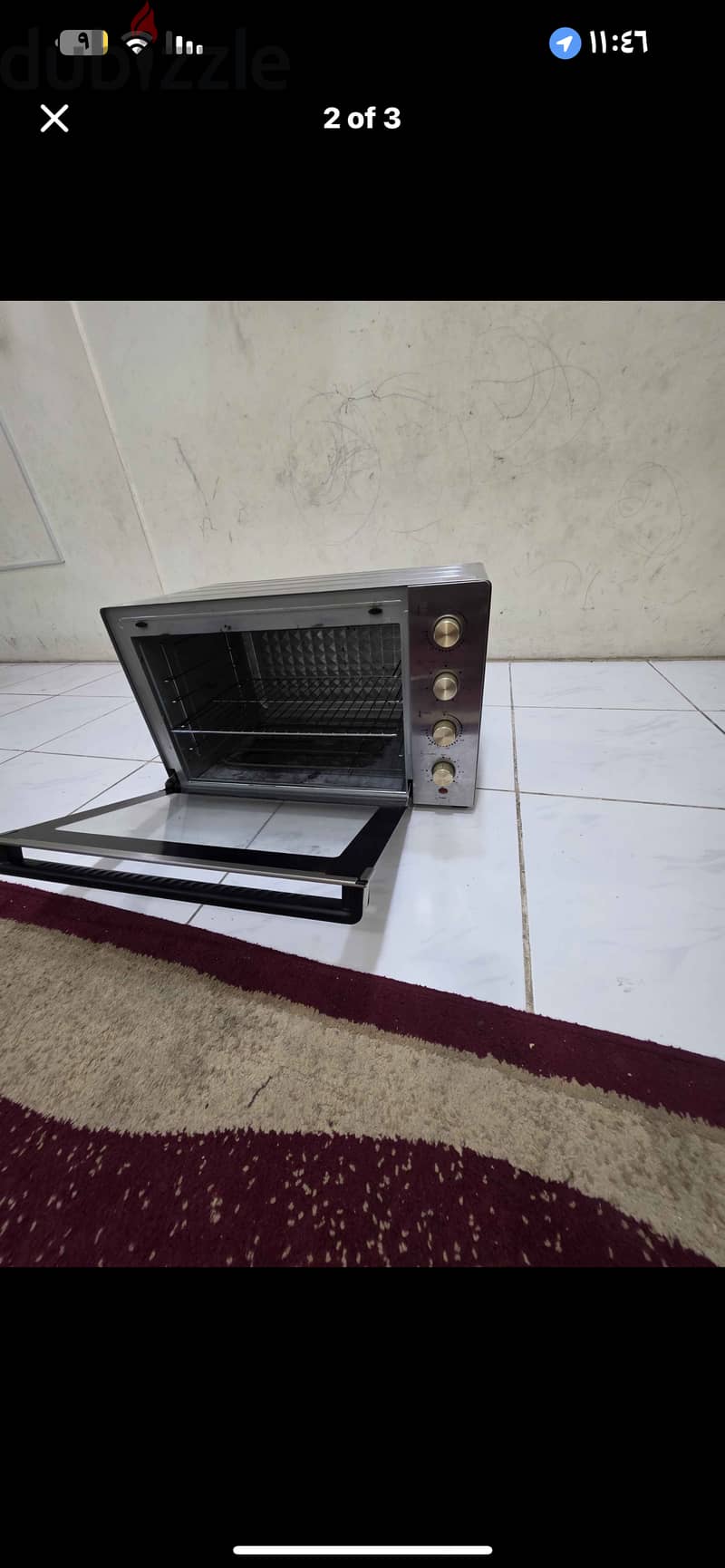 فرن كهربائي ستيل حجم كبير 60لتر 4 طبقات 6