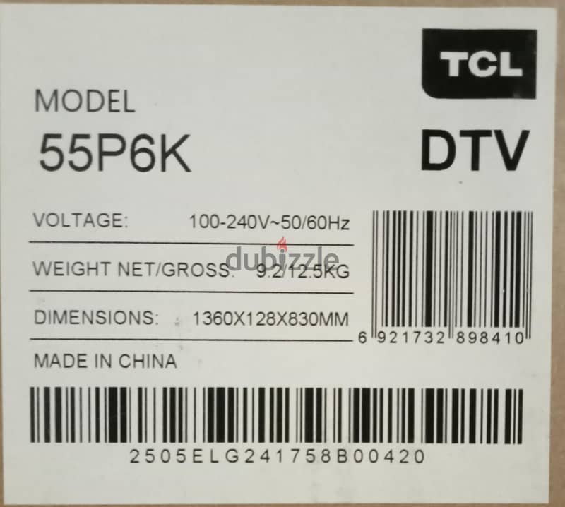55inch TCL tv brand new sale urgent 4