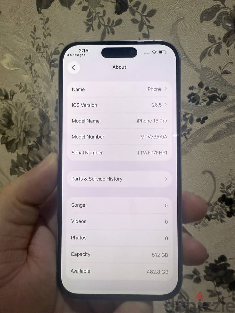 iPhone 15 Pro Titanium  | 512 GB  | 88% (changed ORG) |Screen copy GX 2