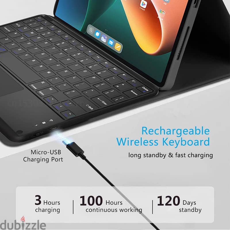⌨ Bluetooth Wireless Keyboard with Touchpad 3