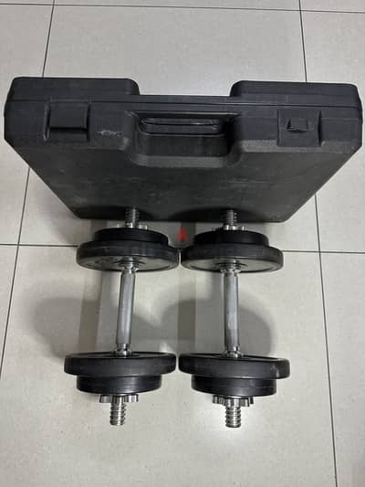 20KG RUBBER COATED DUMBBELL SET