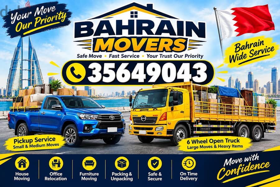 House Movers all over Bahrain 24/7 low price 1