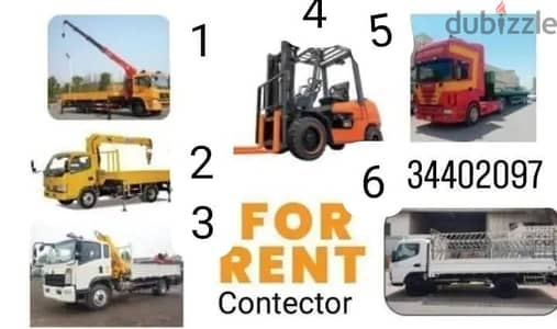 for rent hi up Crane forklift and sixwheel we have