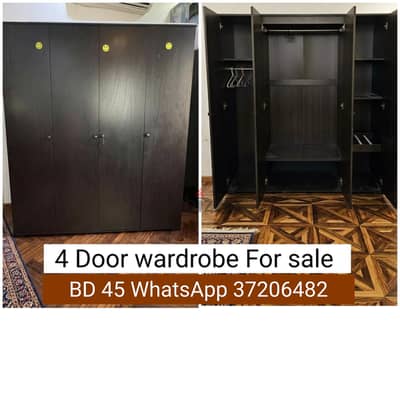 4 Door wardrobe and other items for sale with Delivery fixing