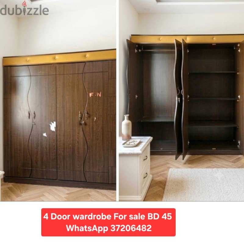 4 Door wardrobe and other items for sale with Delivery fixing 11