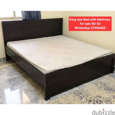 180x200 Bed with mattress and other items for sale with Delivery