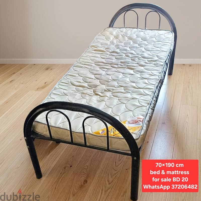 180x200 Bed with mattress and other items for sale with Delivery 5