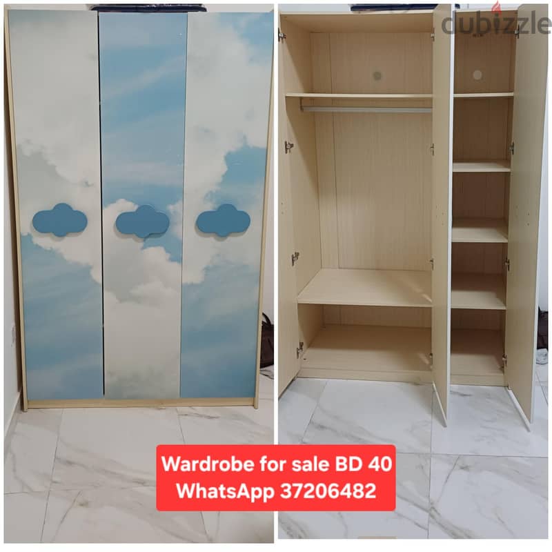 Kids wardrobe and other items for sale with Delivery fixing 7