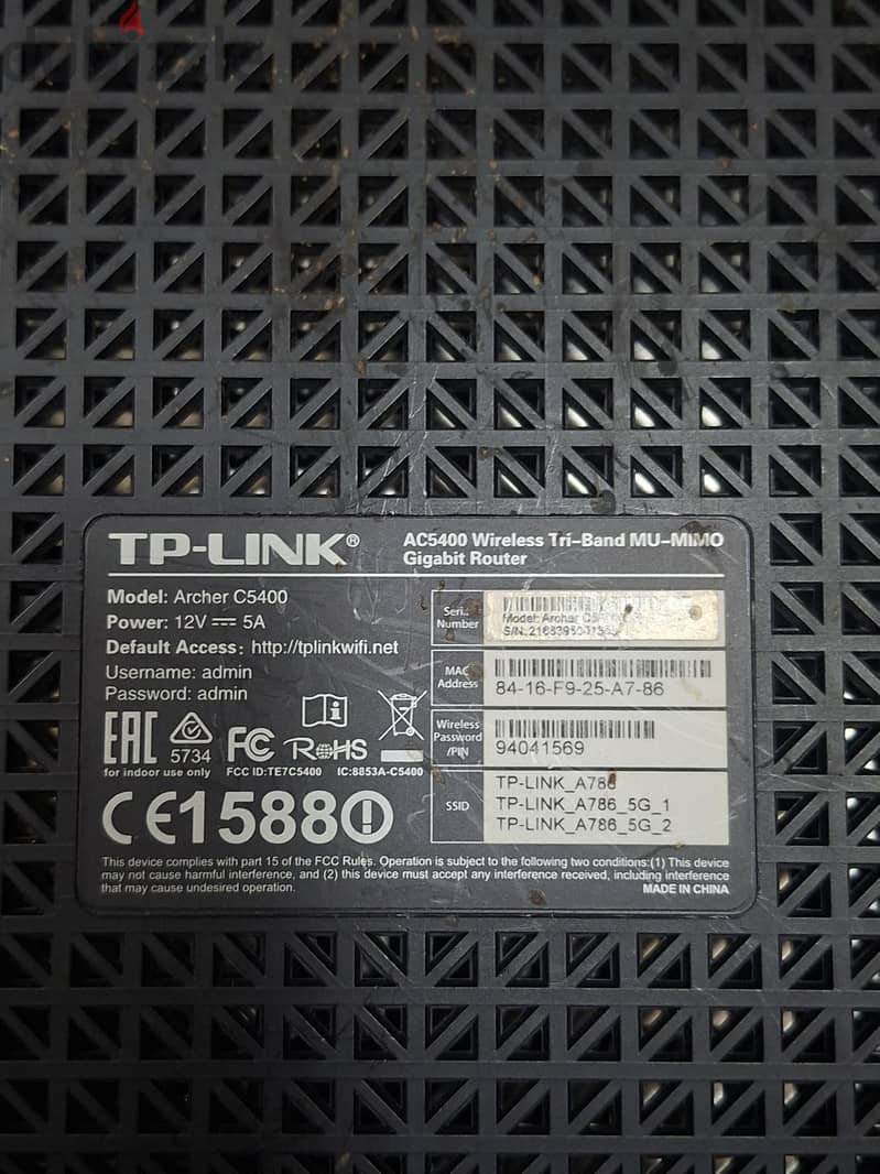 TP-Link AC3200 Tri-Band Wi-Fi Router (Archer C3200) - Great Condition 2