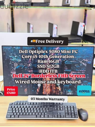 Dell optiplex 5080 Mini PC Full Set Core i5-10th Generation