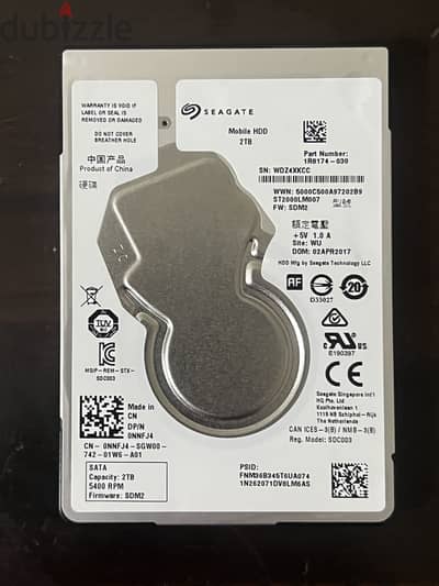 Seagate 2TB 2.5 inch HDD Hard Drive Fully Working Condition