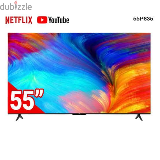 TCL 55 inch 4K Smart TV -- Broken Backlight 1