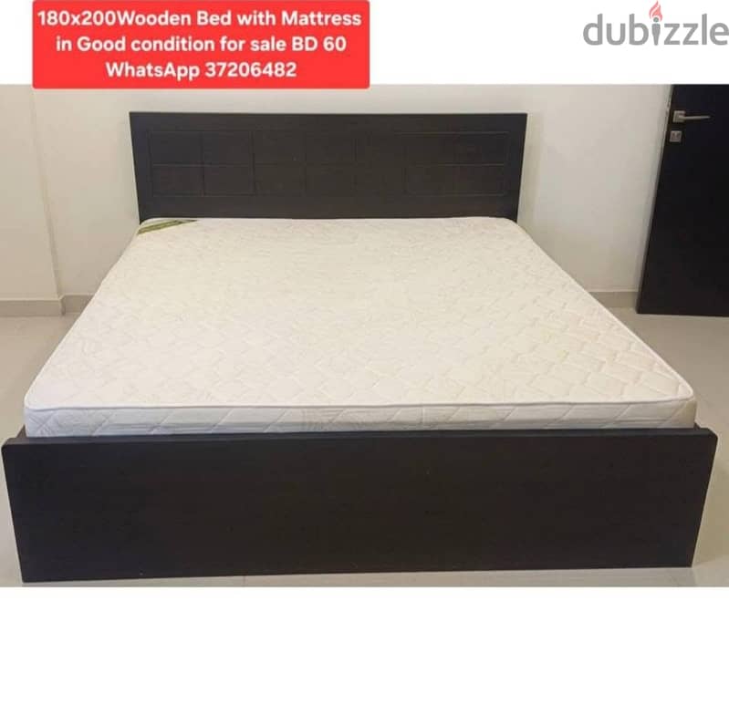 150x200 Bed with Mattress and other items for sale with Delivery 3