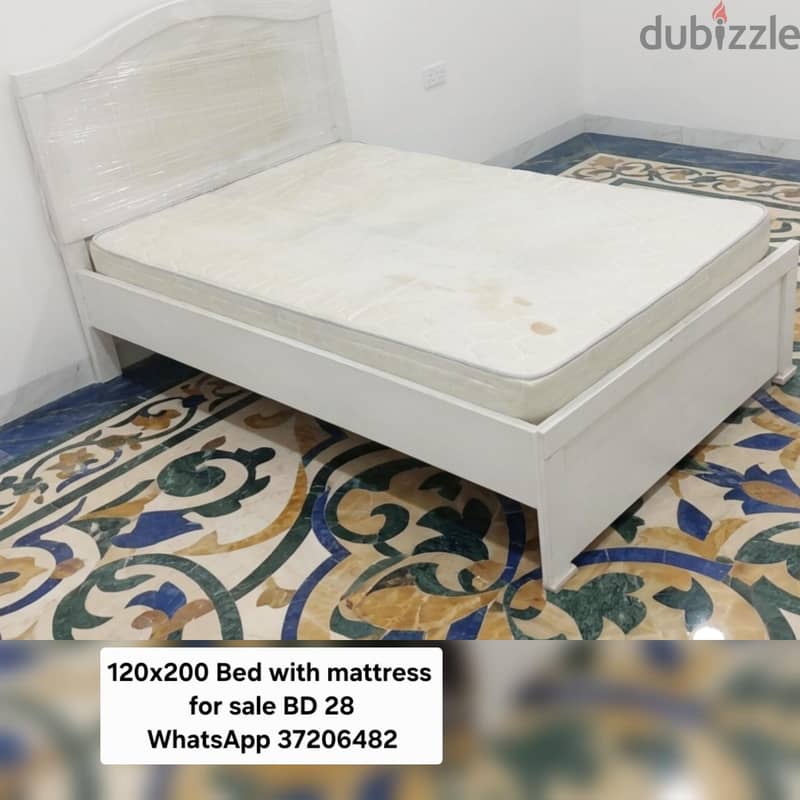 150x200 Bed with Mattress and other items for sale with Delivery 10