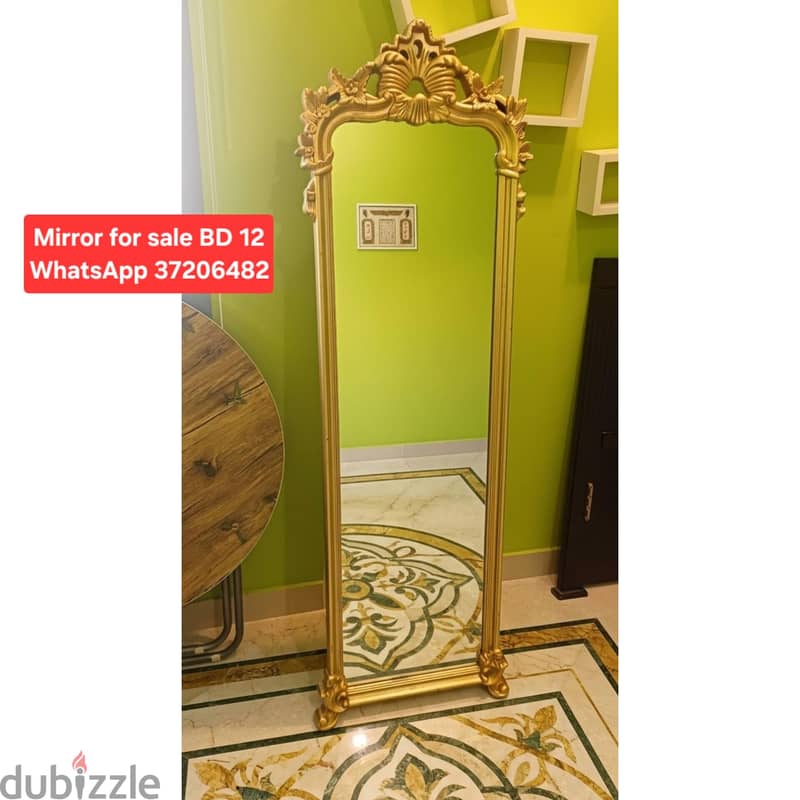 Wardrobe with full mirror & other items for sale with Delivery fixing 3